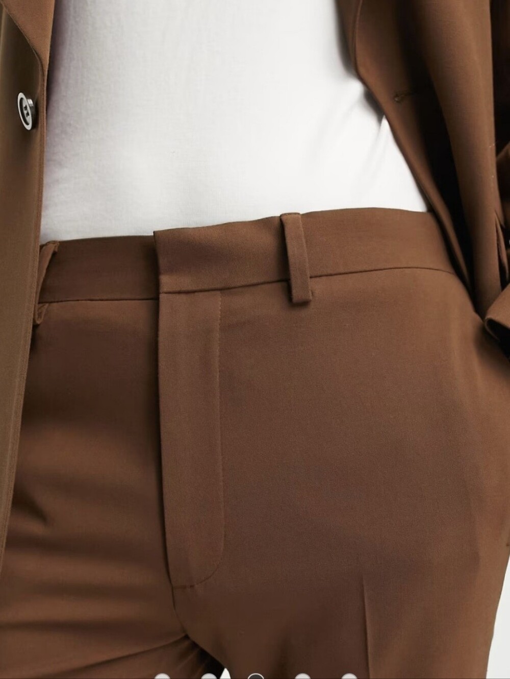 Asos Flared Trousers Pants in Warm Brown Size 28x30 - Picture 8 of 11